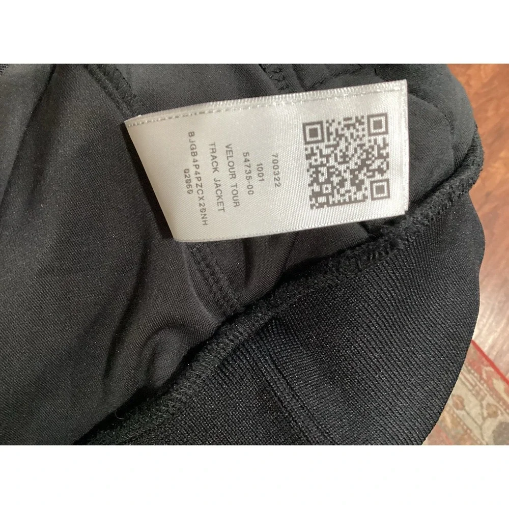 True Religion  Velour Tour Track Jacket Jet Black Size M Full Zip $139 Value